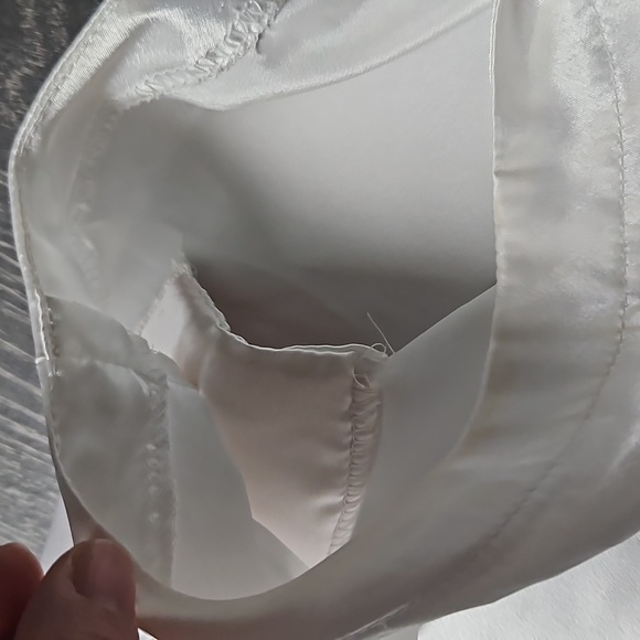 Vintage Karen Morgan white top with shoulder pads - Picture 5 of 7